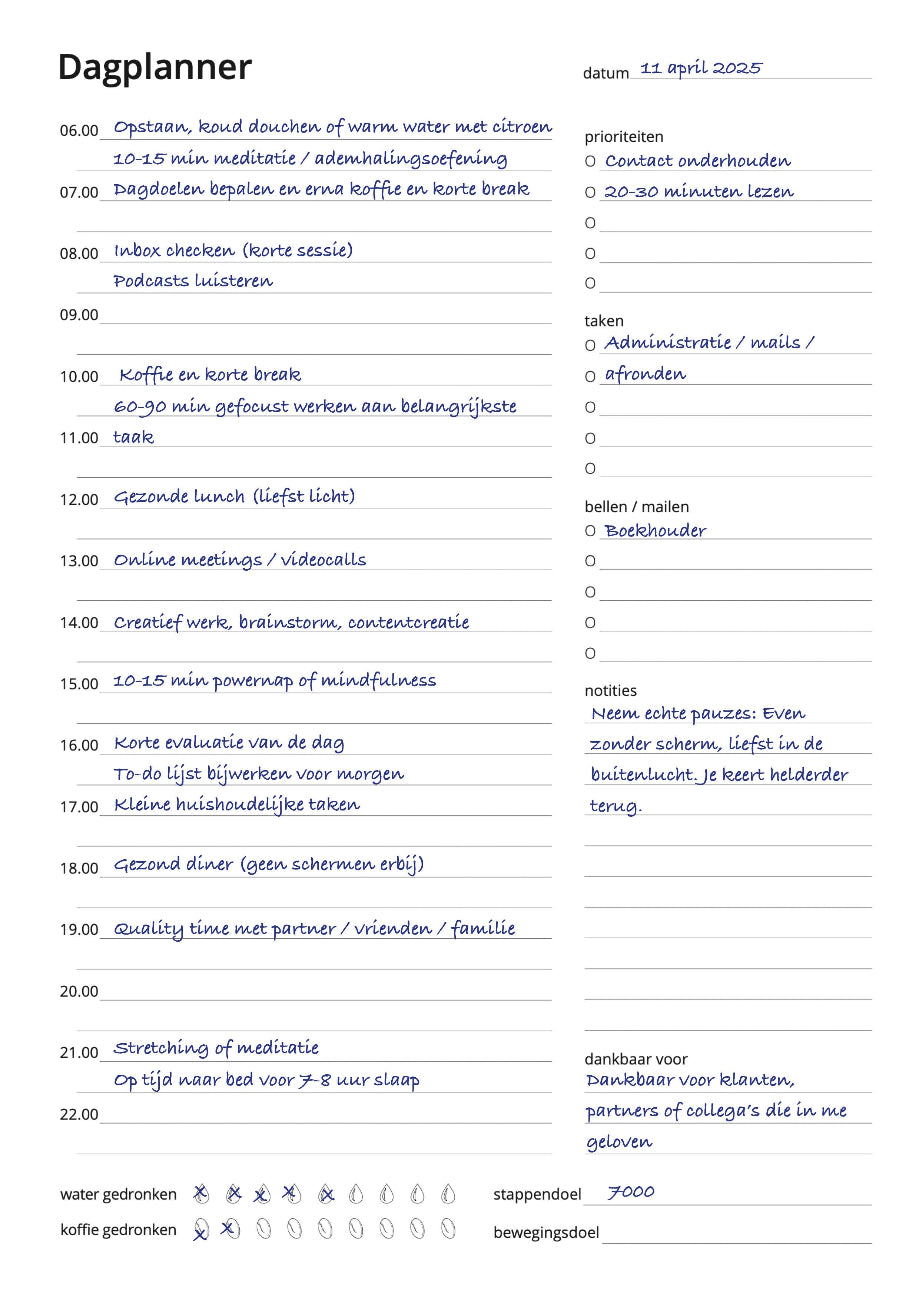 Week- en Dagplanner (wire-o)