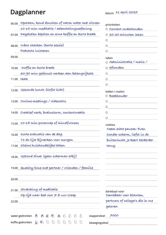 Dagplanner (gelijmd)
